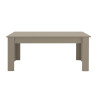 Table de salle à manger extensible 140/190 cm coloris taupe Jessica