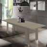 Table de salle à manger extensible 140/190 cm coloris taupe Jessica