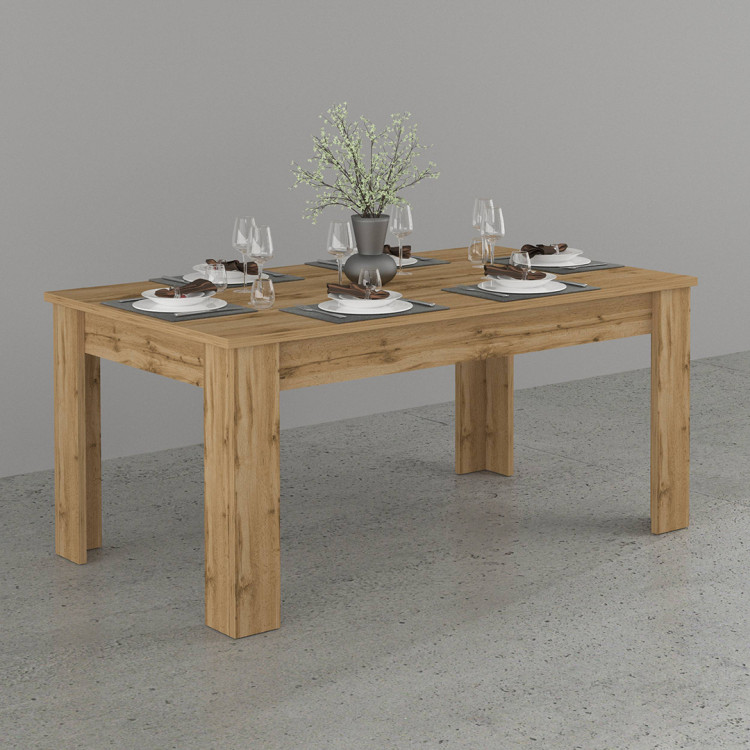 Table de salle à manger extensible 140/190 cm chêne wotan Jessica