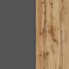 Buffet/bahut moderne 150 cm anthracite mat/chêne wotan Isayane
