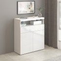 Buffet haut moderne blanc brillant Enaya