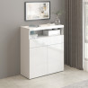 Buffet haut moderne blanc brillant Enaya