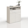 Buffet haut moderne blanc brillant Enaya