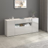 Buffet/bahut moderne 180 cm blanc brillant Enaya