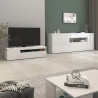 Buffet/bahut moderne 220 cm blanc brillant Enaya