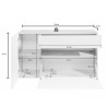 Buffet/bahut moderne 140 cm blanc brillant Enaya