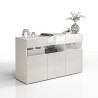 Buffet/bahut moderne 130 cm blanc brillant Enaya