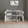 Buffet/bahut moderne 130 cm blanc brillant Enaya