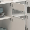 Buffet/bahut moderne 130 cm blanc brillant Enaya