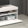 Meuble TV moderne 130 cm blanc brillant Enaya