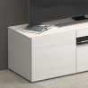 Meuble TV moderne 130 cm blanc brillant Enaya