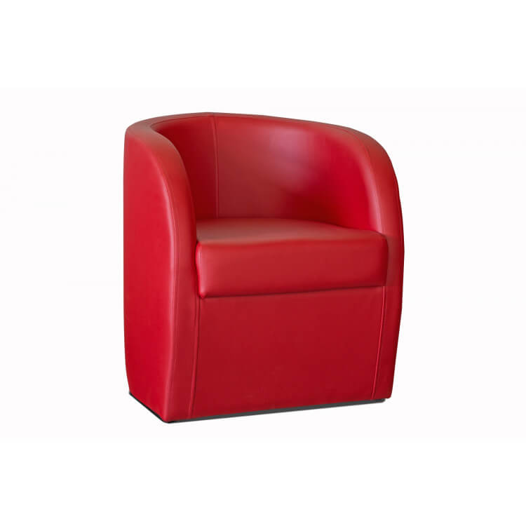 Fauteuil cabriolet avec coffre en PU rouge Adelie II