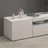Meuble TV moderne 260 cm blanc brillant Enaya
