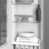 Vitrine moderne 45 cm blanc brillant Keops