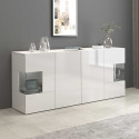 Buffet/bahut moderne 180 cm blanc brillant Keops