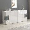 Buffet/bahut moderne 180 cm blanc brillant Keops