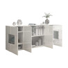 Buffet/bahut moderne 180 cm blanc brillant Keops