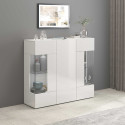 Buffet haut moderne blanc brillant Keops