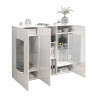 Buffet haut moderne blanc brillant Keops