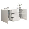 Buffet/bahut moderne 160 cm blanc brillant Keops
