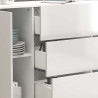 Buffet/bahut moderne 160 cm blanc brillant Keops
