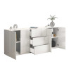 Buffet/bahut moderne 200 cm blanc brillant Keops