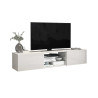Meuble TV moderne 180 cm blanc brillant Keops