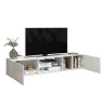 Meuble TV moderne 180 cm blanc brillant Keops