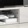 Meuble TV moderne 180 cm blanc brillant Keops