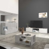 Meuble TV moderne 180 cm blanc brillant Keops