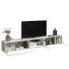 Meuble TV moderne 240 cm blanc brillant Keops