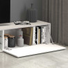 Meuble TV moderne 240 cm blanc brillant Keops