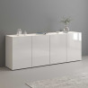 Buffet/bahut moderne 4 portes blanc brillant Keops