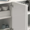 Buffet/bahut moderne 4 portes blanc brillant Keops