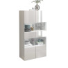 Vitrine moderne 80 cm blanc brillant Keops
