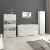 Vitrine moderne 80 cm blanc brillant Keops