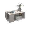 Table basse rectangulaire moderne blanc brillant Keops