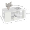 Table basse rectangulaire moderne blanc brillant Keops