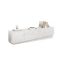 Meuble TV moderne 180 cm blanc brillant Valencia