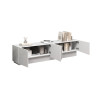 Meuble TV moderne 180 cm blanc brillant Valencia