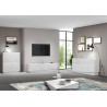 Meuble TV moderne 180 cm blanc brillant Valencia