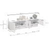 Meuble TV moderne 180 cm coloris cachemire Valencia