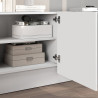 Meuble TV moderne 225 cm blanc brillant Valencia