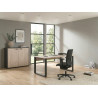 Bureau droit contemporain chêne/noir Salto