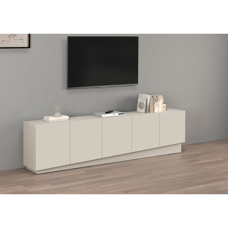 Meuble TV moderne 225 cm coloris cachemire Valencia