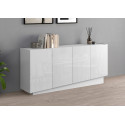 Buffet/bahut moderne 160 cm blanc brillant Valencia