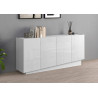 Buffet/bahut moderne 160 cm blanc brillant Valencia