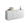 Buffet/bahut moderne 160 cm blanc brillant Valencia