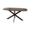 Table de salle à manger ovale 150 cm en acacia massif brun Artic