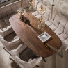 Table de salle à manger ovale 180 cm en acacia massif brun Artic